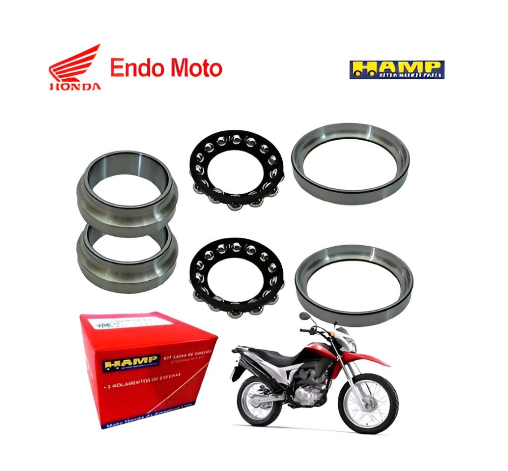 KIT CAIXA DE DIREÇÃO BROS 125 / BROS 150 / BROS 160 / XRE 190 / XRE 300 ...
