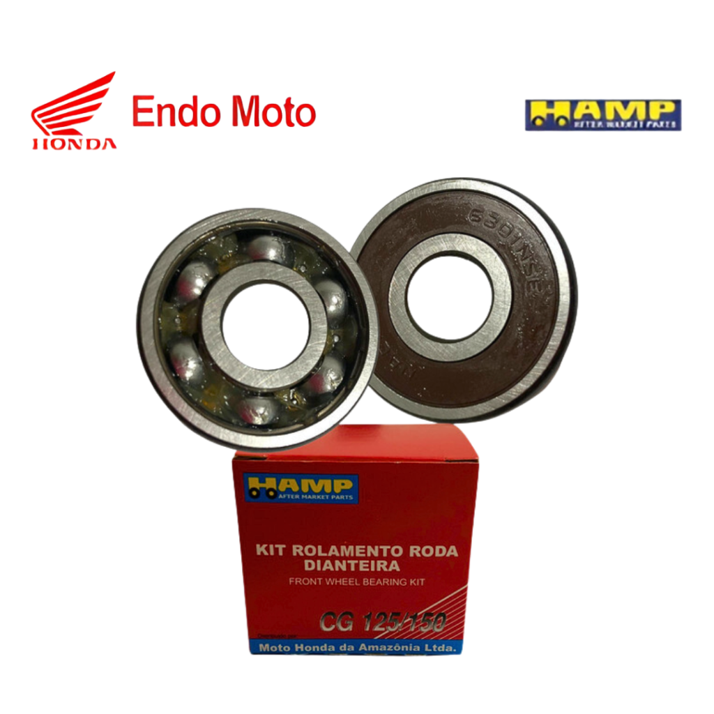 KIT ROLAMENTO RODA DIANTEIRA CG 125 / CG 150 / CG 160 / BROS 150 / BROS ...